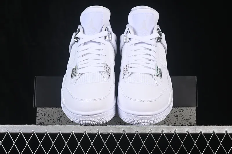 All categories Air Jordan Jordan series basketball shoes Air Jordan 4 LJR version Air Jordan 4 Retro "PureMoney" AJ4 Joe 4 White Cat First layer leather 308497-100